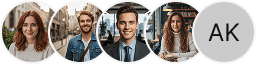 Plusieurs avatars de profils d'investisseurs dans le bloc d'avis de trading Socle Capitoire